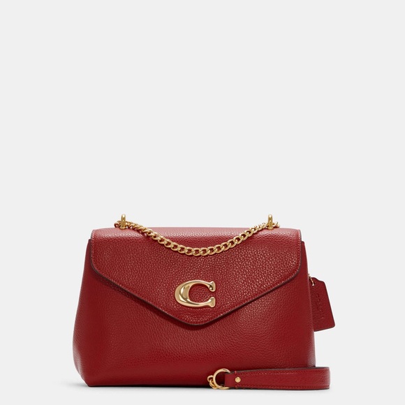 Coach Handbags - Coach Tammie Cherry Red Leather Shoulder Bag